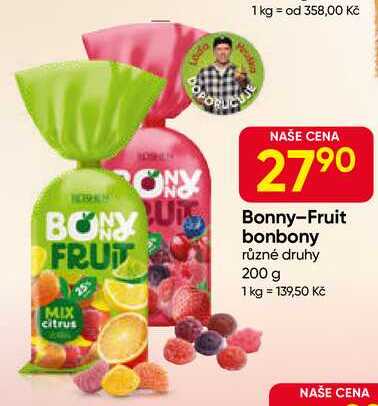 Bonny-Fruit bonbony různé druhy 200 g