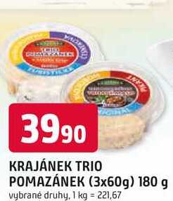 KRAJÁNEK TRIO POMAZÁNEK (3x60g) 180 g