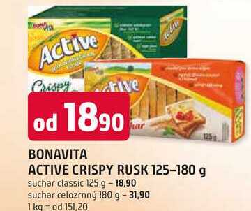 BONAVITA ACTIVE CRISPY RUSK 125g