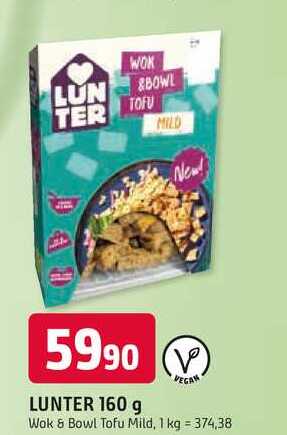 LUNTER 160g VEGAN Wok & Bowl