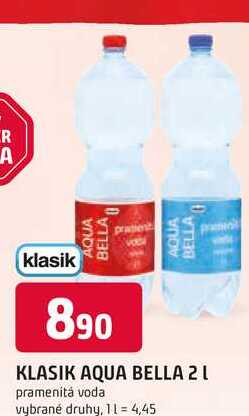 KLASIK AQUA BELLA 2l pramenitá voda