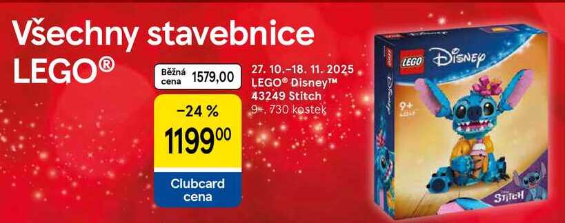 LEGO® Disney™ 43249 Stitch, 9+, 730 kostek
