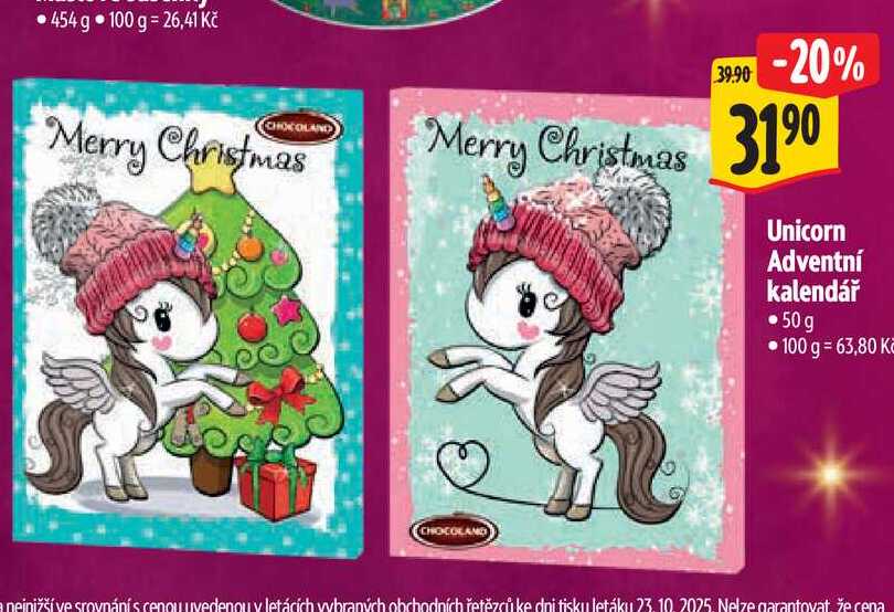  Unicorn Adventní kalendář 50 g  