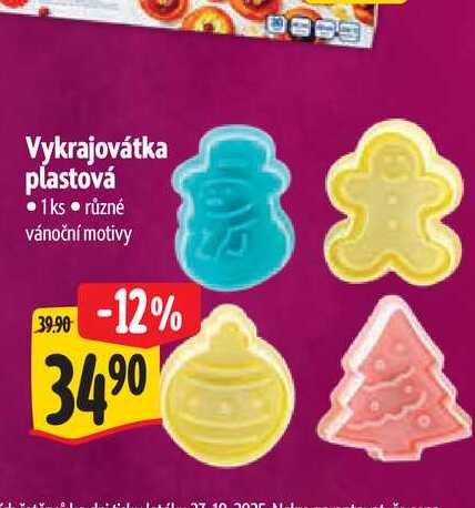 Vykrajovátka plastová 1 ks