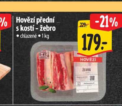 Hovězí přední s kostí - žebro 1 kg