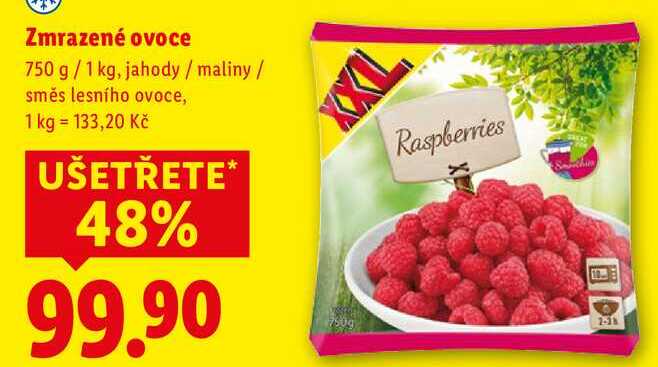 Zmrazené ovoce, 750 g/1 kg