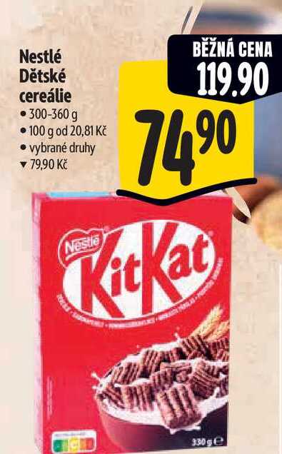 Nestlé Dětské cereálie  300-360 g