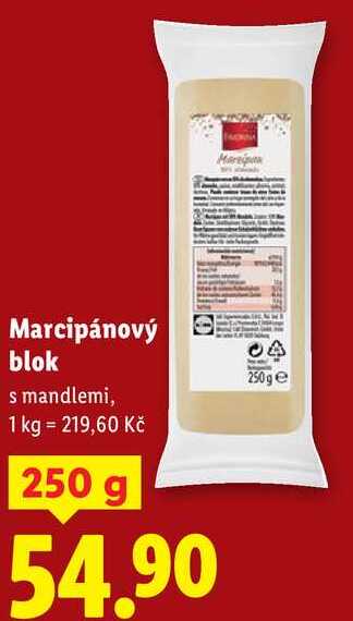 Marcipánový blok, 250 g