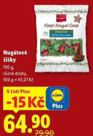Nugátové šišky, 150 g