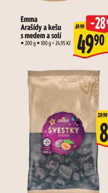 Emma Arašídy a kešu s medem a solí 200 g