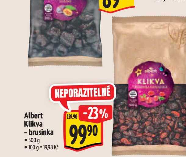 Albert Klikva - brusinka  500 g  