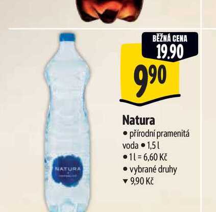 Natura přírodní pramenitá voda 1,5 l