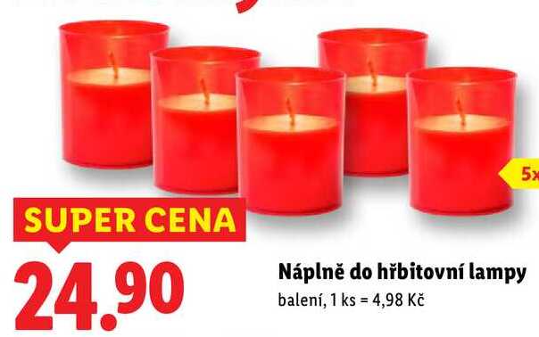 Náplně do hřbitovní lampy