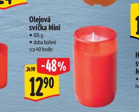 Olejová svíčka Mini  105 g