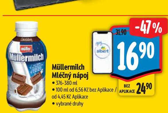 Müllermilch Mléčný nápoj  376-380 ml