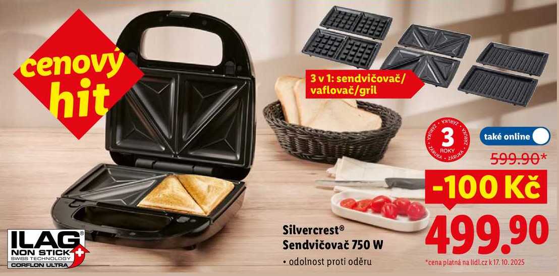Silvercrest Sendvičovač 750 W