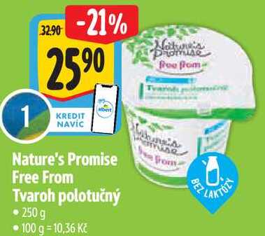 Nature's Promise Free From Tvaroh polotučný, 250 g