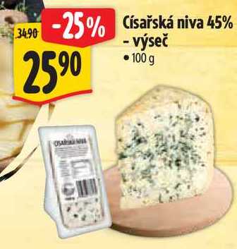 Císařská niva 45% - výseč, 100 g