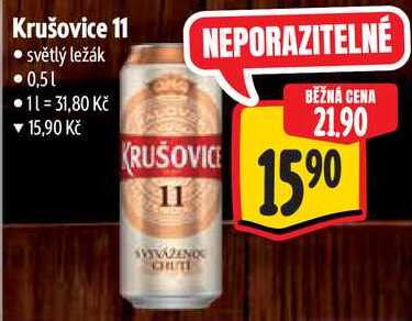 Krušovice 11, 0,5 l 