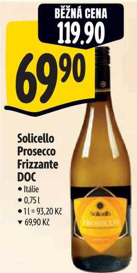 Solicello Prosecco Frizzante DOC, 0,75 l