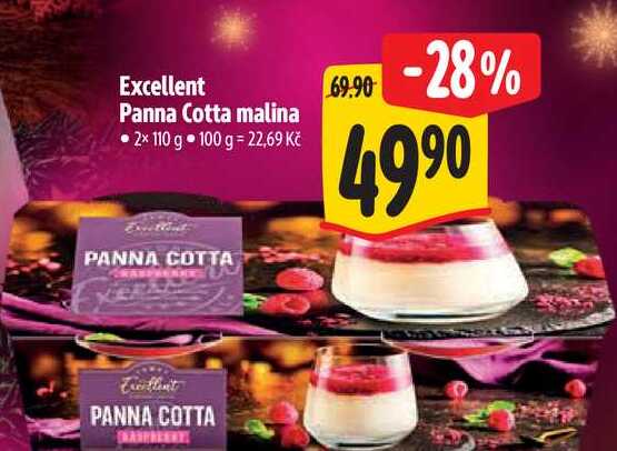 Excellent Panna Cotta malina 2x110 g