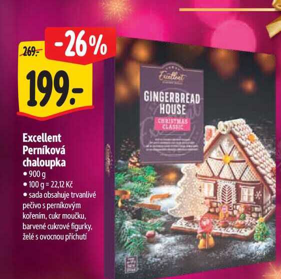 Excellent Perníková chaloupka  900 g