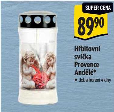 Hřbitovní svíčka Provence Andělé