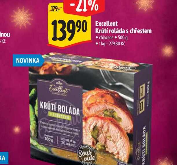 Excellent Krůtí roláda s chřestem chlazené ⚫ 500 g
