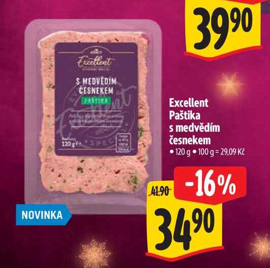 Excellent Paštika s medvědím česnekem 120 g