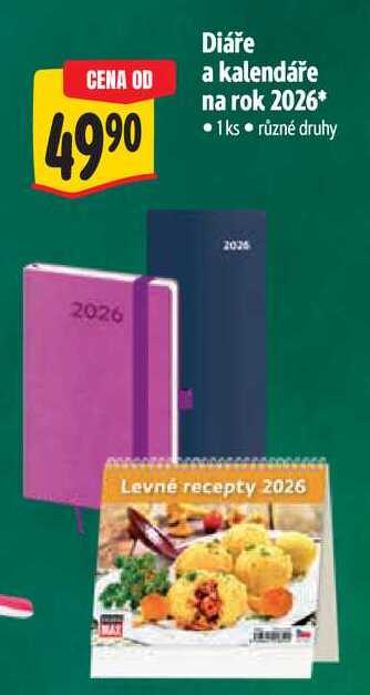 Diáře a kalendáře na rok 2026