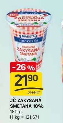 JČ ZAKYSANÁ SMETANA 18% 180 g