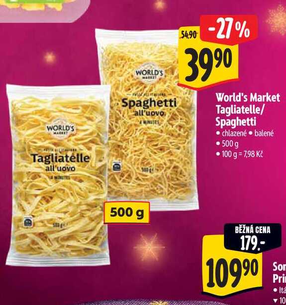 World's Market Tagliatelle/ Spaghetti  500 g