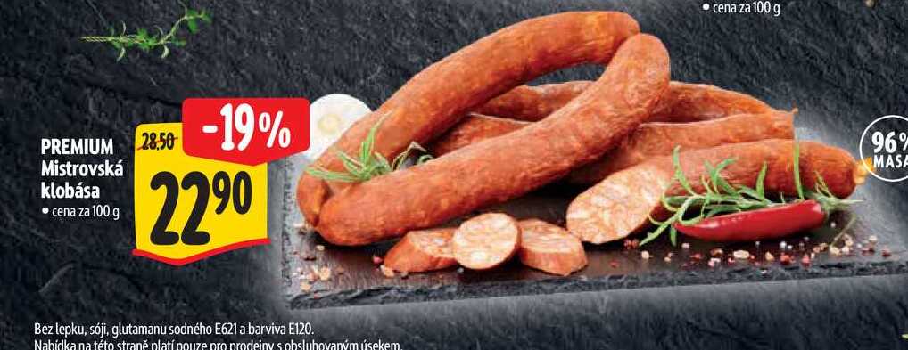 PREMIUM Mistrovská klobása 100 g