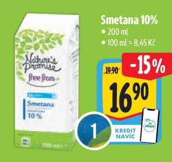 Smetana 10%, 200 ml