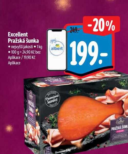 Excellent Pražská šunka  1 kg