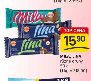 MILA, LINA různé druhy 50 g