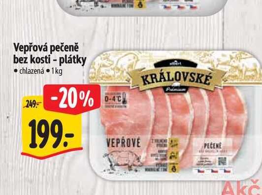 Vepřová pečeně bez kosti - plátky  1 kg