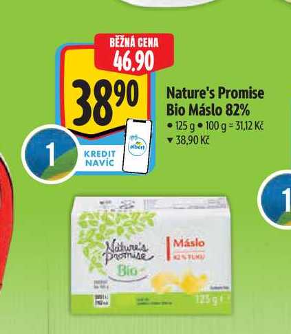 Nature's Promise Bio Máslo 82% 125 g