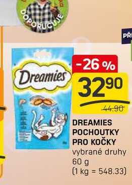 DREAMIES POCHOUTKY PRO KOČKY vybrané druhy 60 g