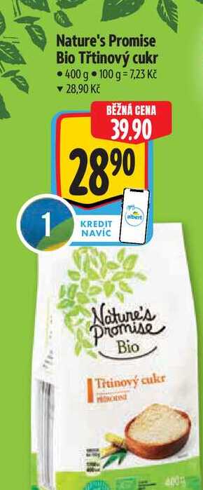 Nature's Promise Bio Třtinový cukr  400 g