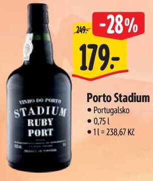 Porto Stadium, 0,75 l