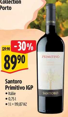 Santoro Primitivo IGP, 0,75 l