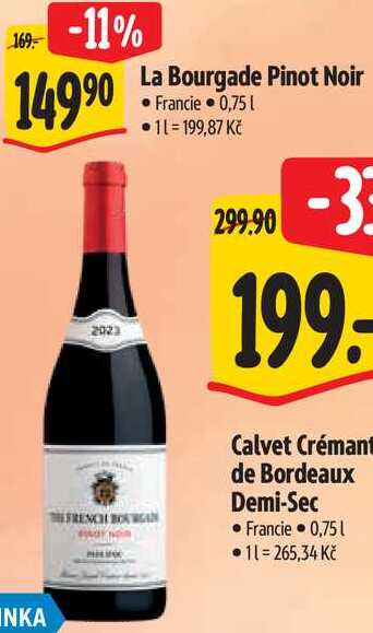 La Bourgade Pinot Noir, 0,75 l