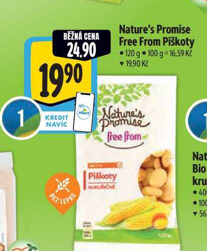 Nature's Promise Free From Piškoty 120 g