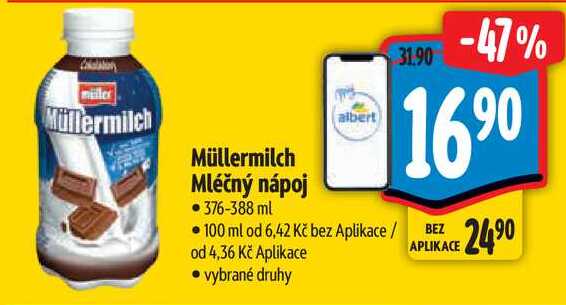 Müllermilch Mléčný nápoj, 376-388 ml