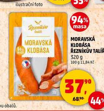 MORAVSKÁ KLOBÁSA ŘEZNÍKŮV TALÍŘ, 320 g