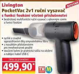 Livington PocketVac 2v1 ruční vysavač
