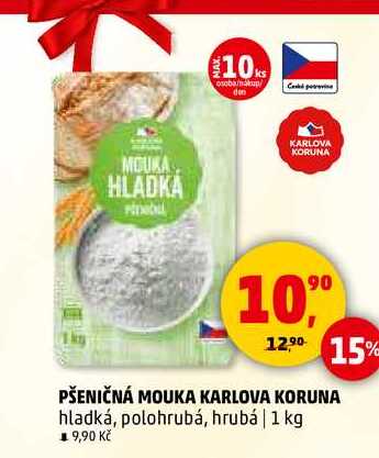 PŠENIČNÁ MOUKA KARLOVA KORUNA, 1 kg