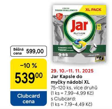 Jar Kapsle do myčky nádobí XL, 75-120 ks, více druhů  