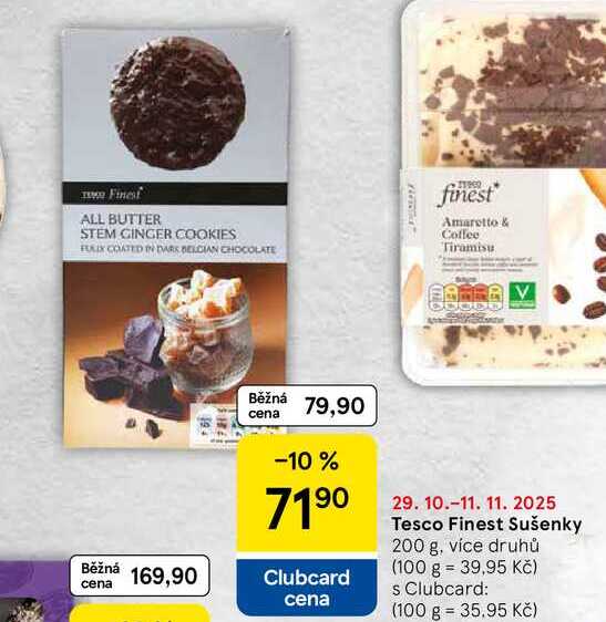 Tesco Finest Sušenky, 200 g, více druhů